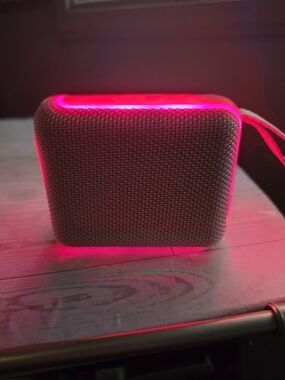 Fisher Portable Pink Bluetooth Speaker with LED Accent